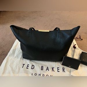 Ted Baker black tote bag with matching wallets